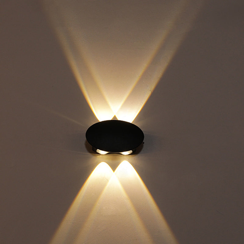 Frendorf | Ellipse/Kurve/Wabennetz Mini Wandleuchte Nordisch Metallic 4/6-Glühbirne Flur LED Wandleuchte in Schwarz