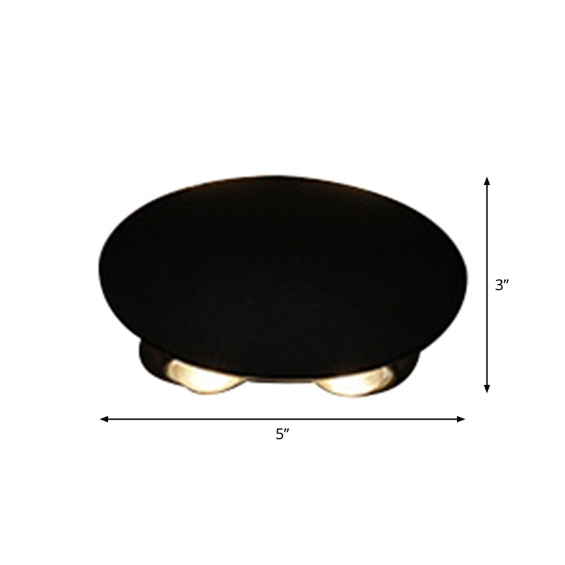 Frendorf | Ellipse/Kurve/Wabennetz Mini Wandleuchte Nordisch Metallic 4/6-Glühbirne Flur LED Wandleuchte in Schwarz