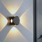 Frendorf | Mini Cube Wand Washer Sconce Nordic Aluminium 2/4-Kopf Wohnzimmer LED Wandlampe in Schwarz/Weiss