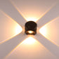 Frendorf | Mini Cube Wand Washer Sconce Nordic Aluminium 2/4-Kopf Wohnzimmer LED Wandlampe in Schwarz/Weiss