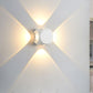 Frendorf | Mini Cube Wand Washer Sconce Nordic Aluminium 2/4-Kopf Wohnzimmer LED Wandlampe in Schwarz/Weiss
