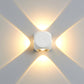 Frendorf | Mini Cube Wand Washer Sconce Nordic Aluminium 2/4-Kopf Wohnzimmer LED Wandlampe in Schwarz/Weiss