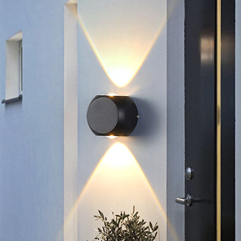 Frendorf | Mini Cube Wand Washer Sconce Nordic Aluminium 2/4-Kopf Wohnzimmer LED Wandlampe in Schwarz/Weiss