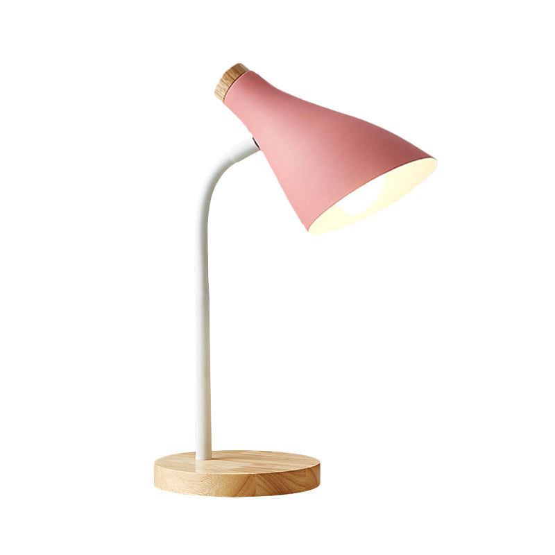 Metall Horn Schirm Leseleuchte Erwachsene Schlafzimmer 1 Glühbirne Nordic Schreibtischlampe mit Stecker-Kabel
