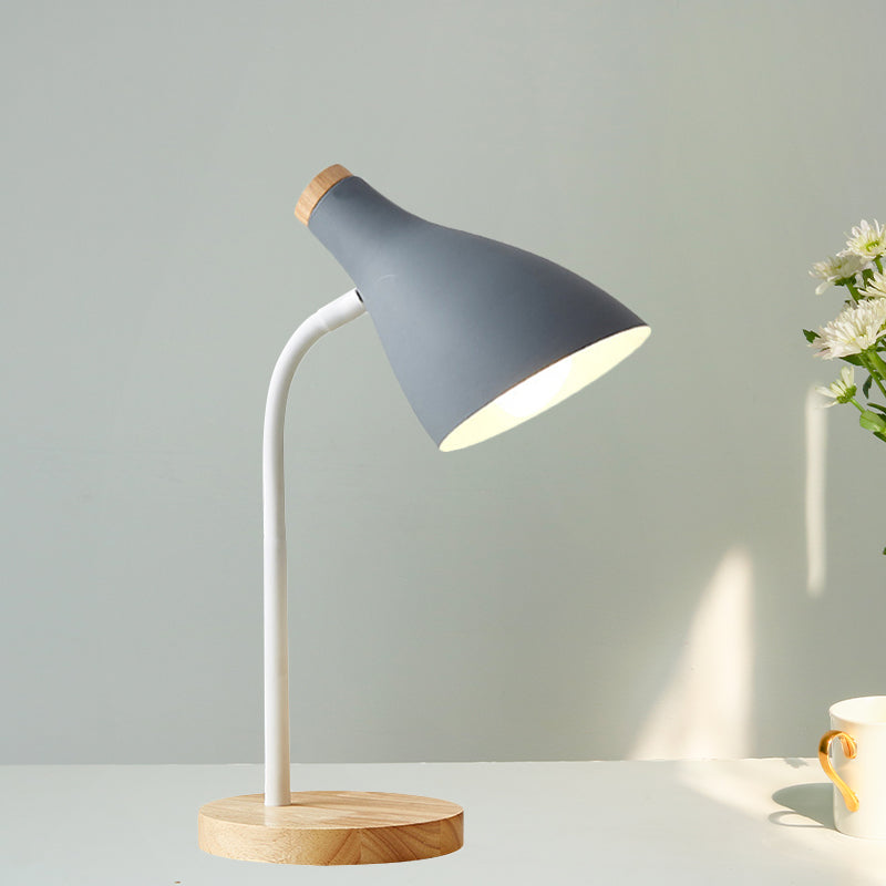 Metall Horn Schirm Leseleuchte Erwachsene Schlafzimmer 1 Glühbirne Nordic Schreibtischlampe mit Stecker-Kabel