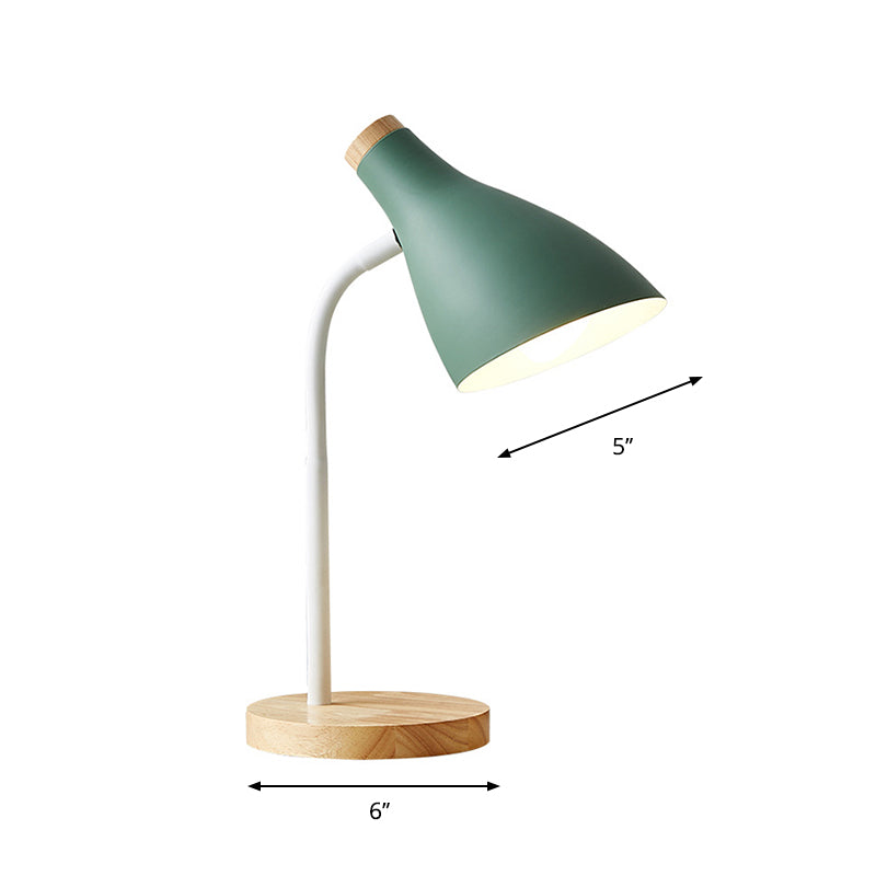 Metall Horn Schirm Leseleuchte Erwachsene Schlafzimmer 1 Glühbirne Nordic Schreibtischlampe mit Stecker-Kabel