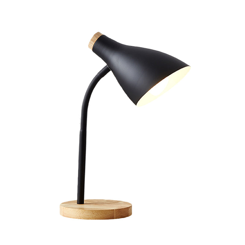 Metall Horn Schirm Leseleuchte Erwachsene Schlafzimmer 1 Glühbirne Nordic Schreibtischlampe mit Stecker-Kabel