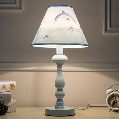 Eine Licht Delfin Schreibtischlampe Zeitgenössische Metall Leseleuchte in Blau für Kinderzimmer