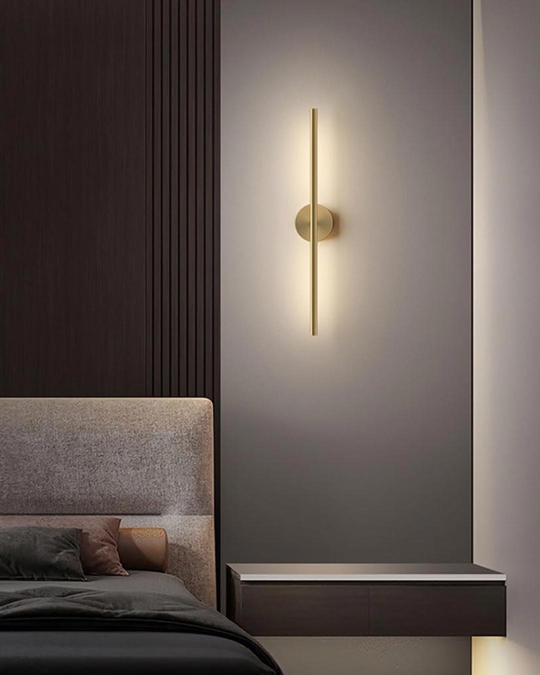 Moderne Lineare LED Wandleuchte - Gold