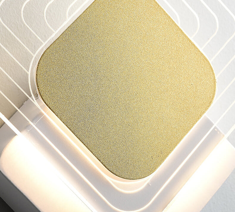 Frendorf | Luxoria Geo LED Wandleuchte | Goldenes Geometrisches Design | Acryl & Modern | Warmes Licht