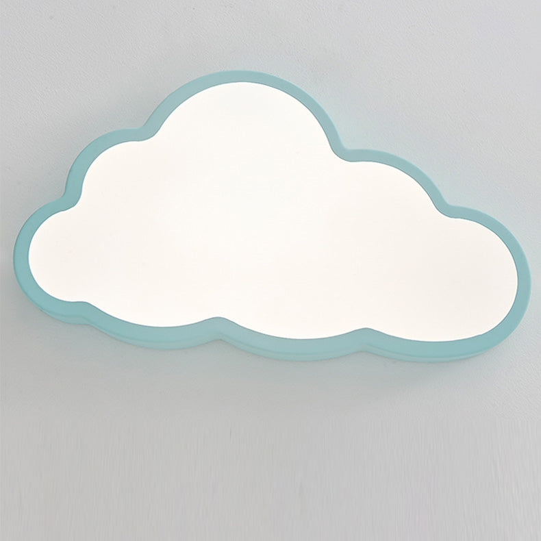 Zeitgenössische skandinavische Macaron Cartoon Eisen PVC Wolken Shade LED Deckenleuchte für das Wohnzimmer