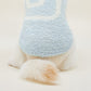 Gemütliches gestricktes passendes lockiges Plüsch-Loungewear-Set für Haustiere und Besitzer
