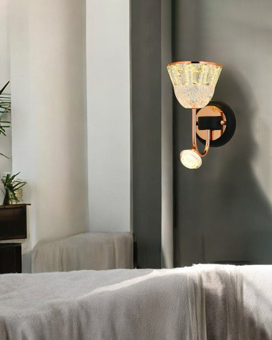 Frendorf | LustreVintage Kristall-Wandleuchte im Retro-Design | Elegante Beleuchtung | Dekorative Wandlampe für Zuhause