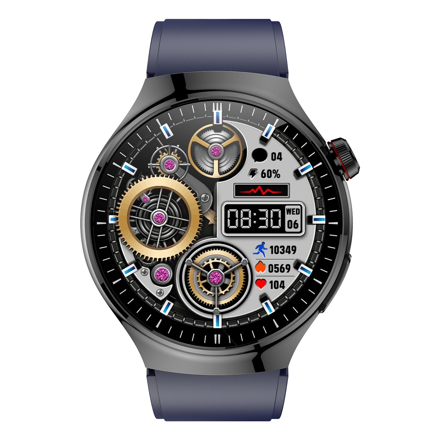 Frendorf | KH26 Ein-Klick-Mikro-Untersuchung von Fünf Organen Gesundheitsüberwachung Blutglukose Blutlipide Harnsäure Blutdruck Blutsauerstoff SOS Smartwatch