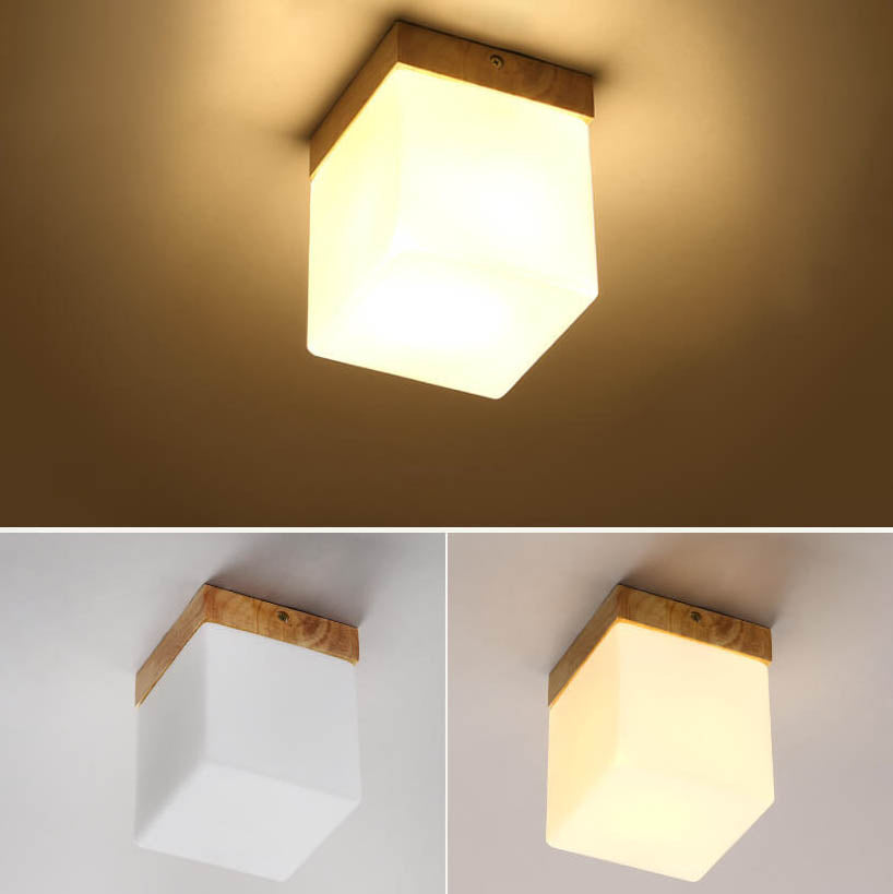 Frendorf | Nordova Deckenleuchte | Minimalistisches Holzdesign | Runde & Eckige Varianten | 1-flammig