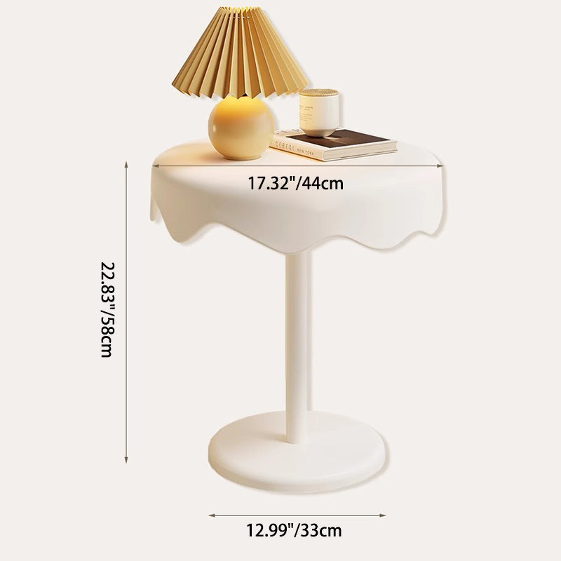 Frendorf | PolarNest Runder Beistelltisch | Eiscreme-Design | PP-Kunststoff & Stahl | Kreativ & Modern für Wohnzimmer