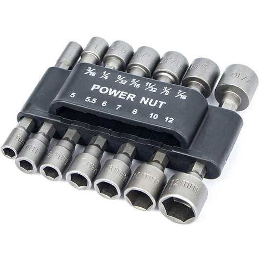 Frendorf | 14 Stück Sechskantgriff Power-Nüsse
