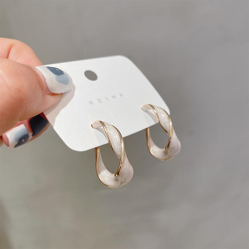 Frendorf | Einfache Zirkon Ketten Quasten Ohrringe