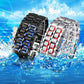 Frendorf | Herren Lava LED Digitale Edelstahl Armbanduhr