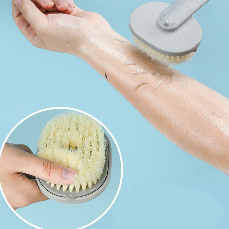 Abnehmbare Badmassagebürste mit langem Griff