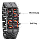 Frendorf | Herren Lava LED Digitale Edelstahl Armbanduhr