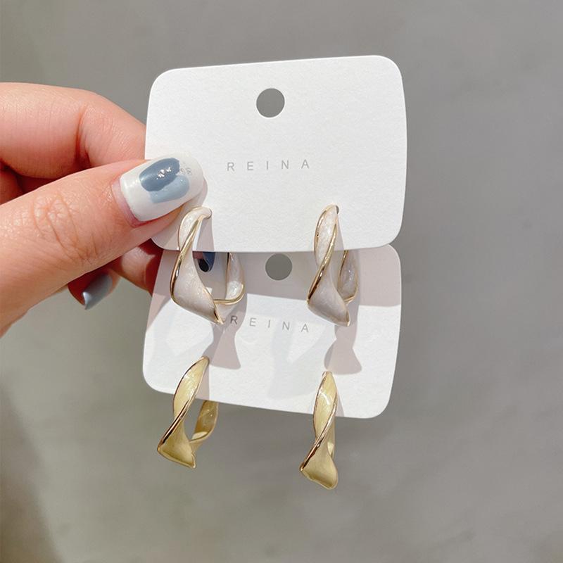 Frendorf | Einfache Zirkon Ketten Quasten Ohrringe