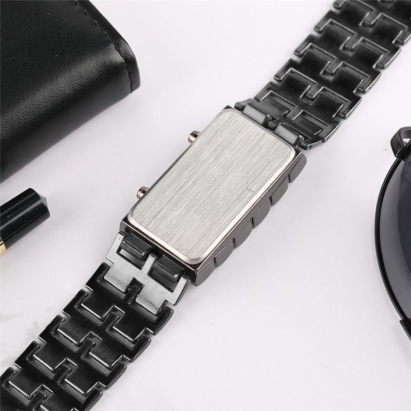 Frendorf | Herren Lava LED Digitale Edelstahl Armbanduhr