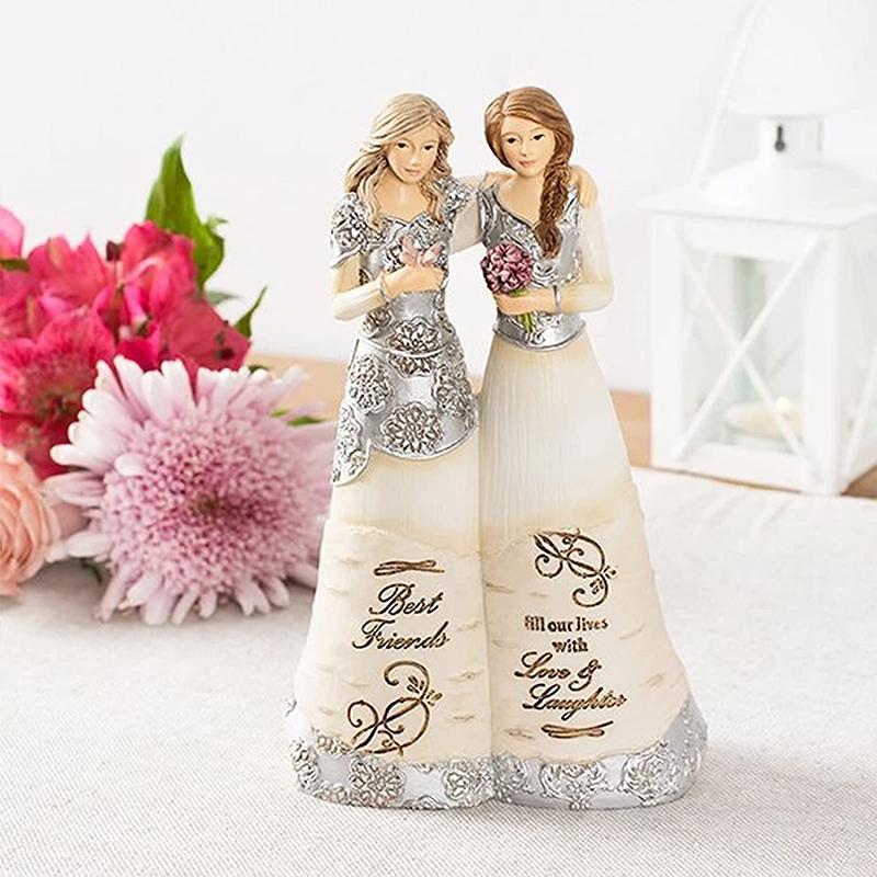 Frendorf | Feier Freundschaft Geschenke Statue - Handbemalte Skulpturen Ornament