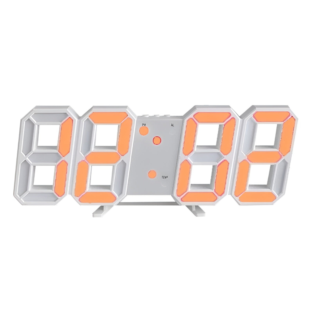 Frendorf | Designer LED 3D Wanduhr mit digitaler Anzeige und intuitiver Bedienung