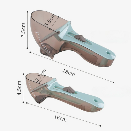 Frendorf | 2Stk verstellbare Becher und Messlöffel