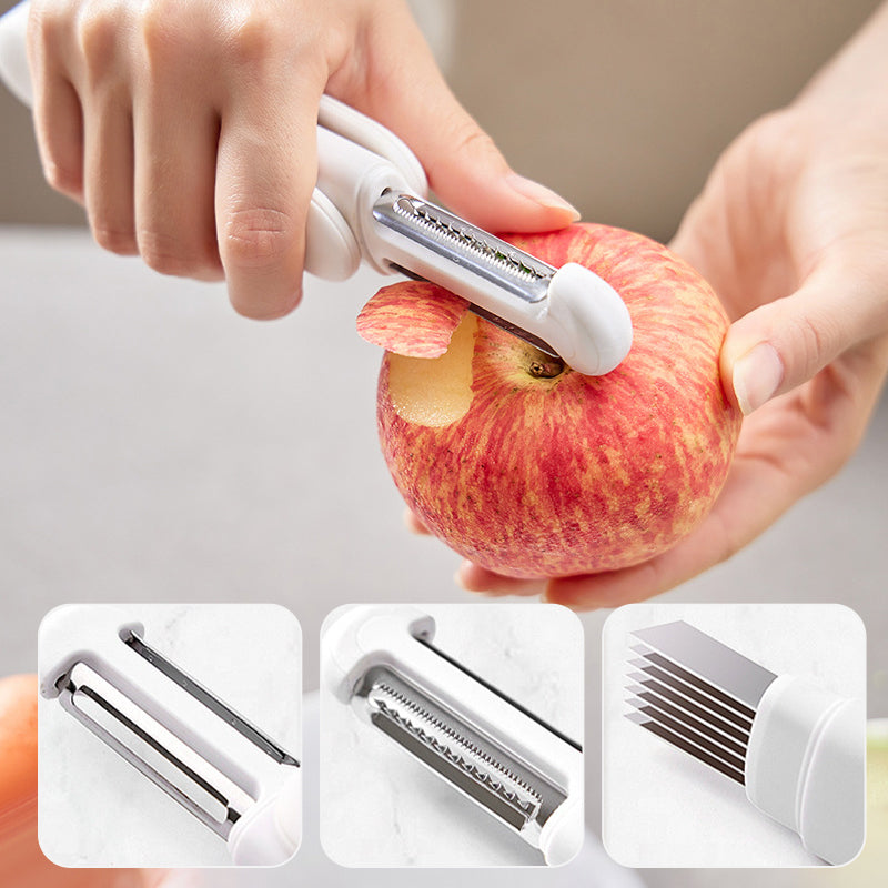 Frendorf | 3 in 1 multifunktionales Dreh-Schälmesser