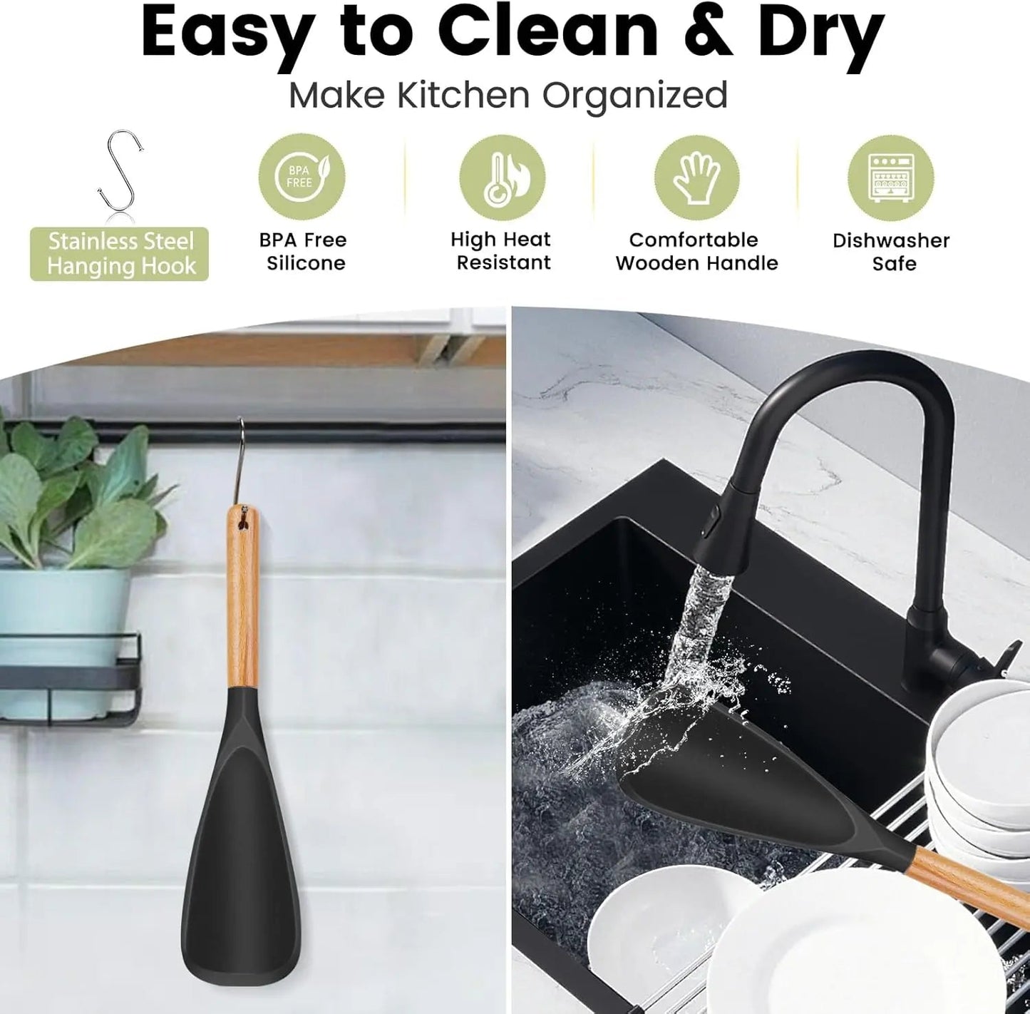 Frendorf | 2-in-1 Silikon-Koch- und Servierlöffel