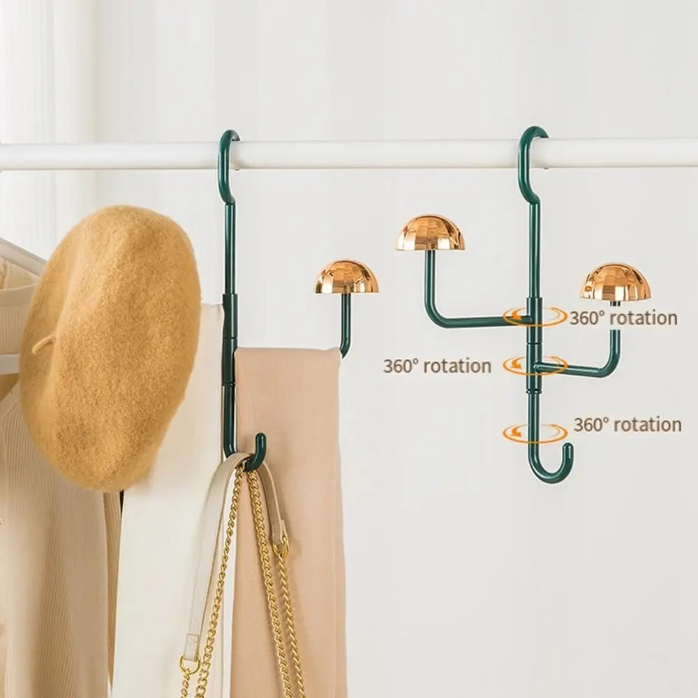Frendorf | 360° Drehbare Hängende Aufbewahrung – Eleganter Ordnungshelfer für Kleidung, Hüte & Accessoires