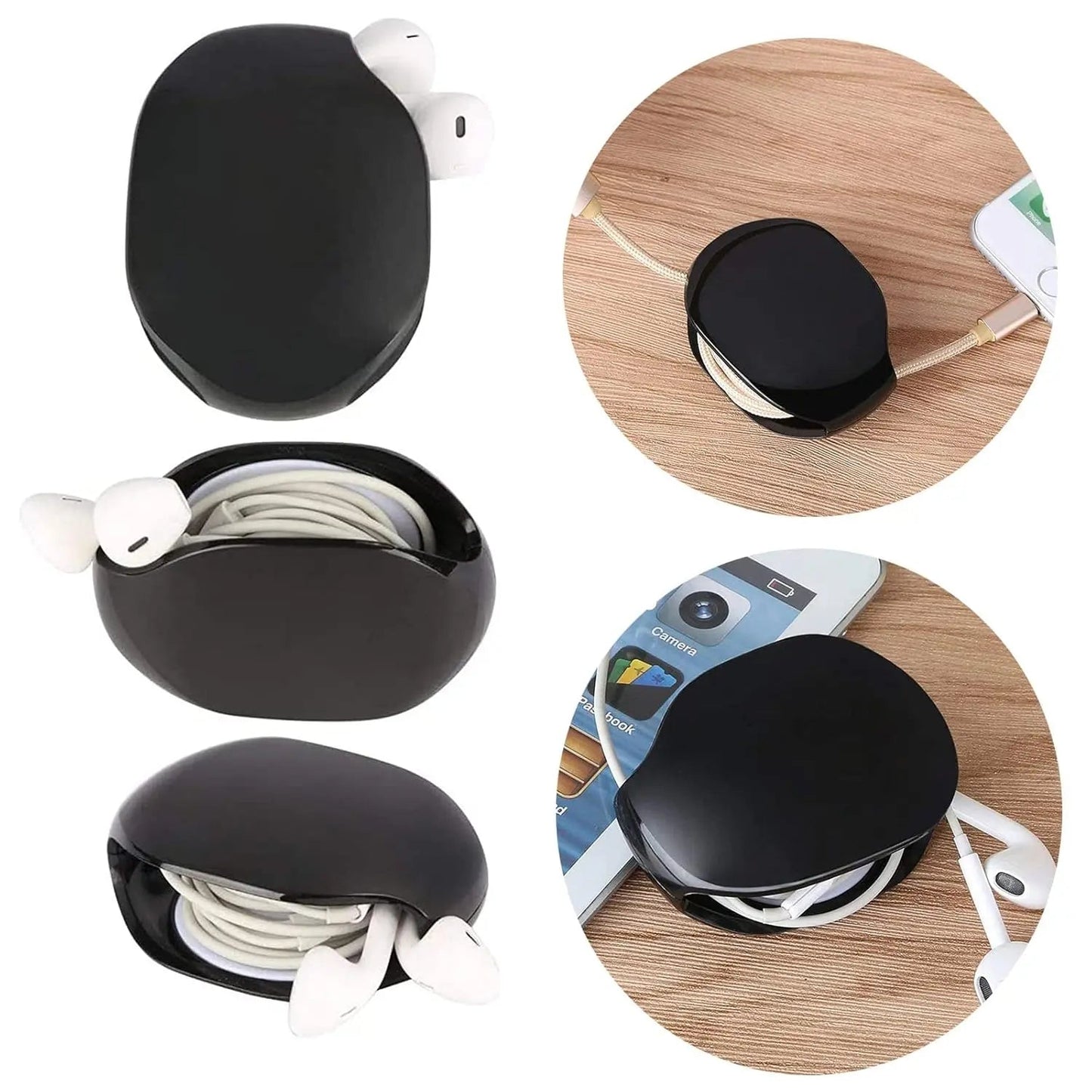 Frendorf | Automatischer Kabelaufroller – Einziehbarer Organizer für USB & Kopfhörerkabel