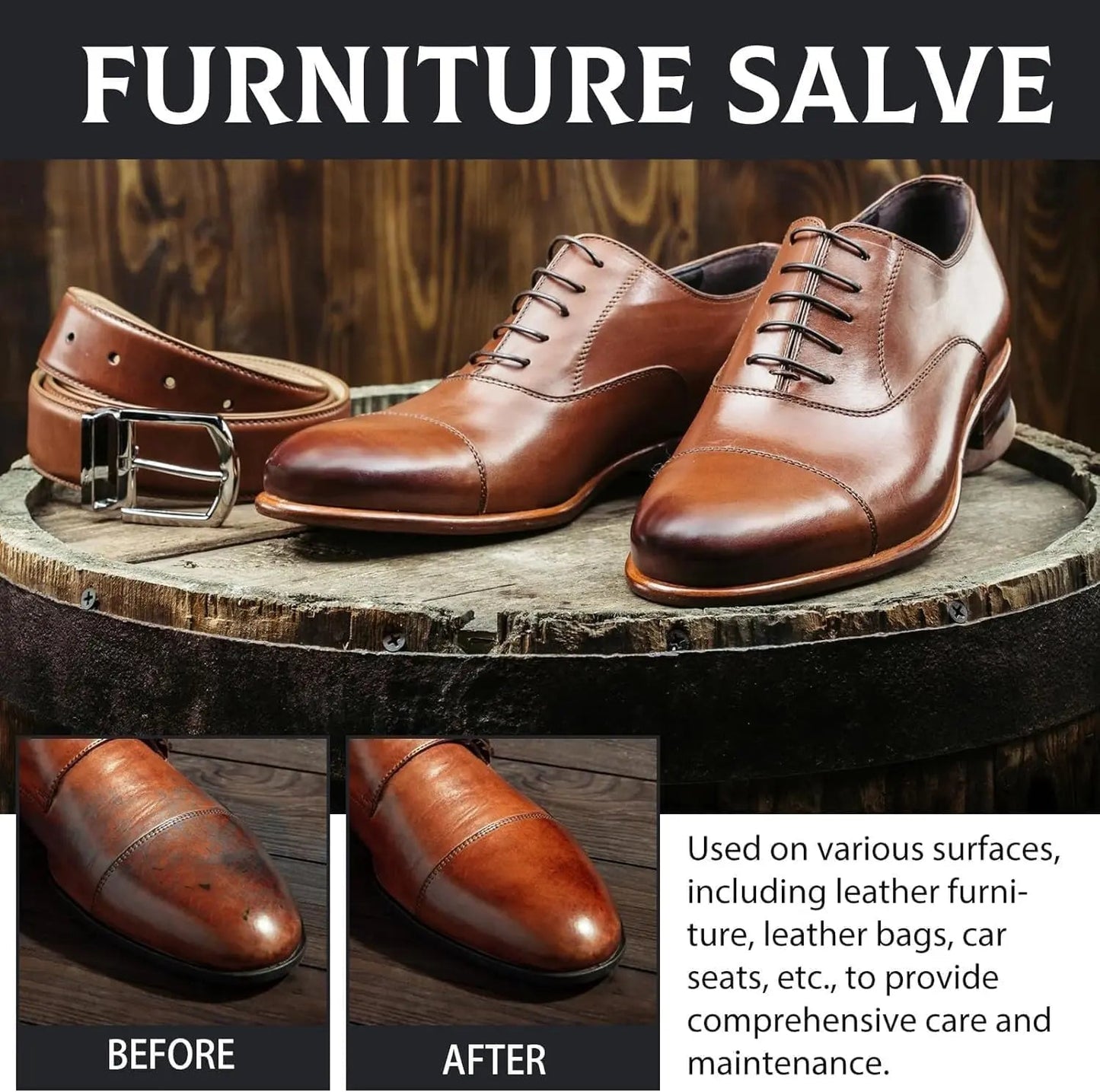 Frendorf | Balsam für Leder und Holz zur Kratzerentfernung und Pflege