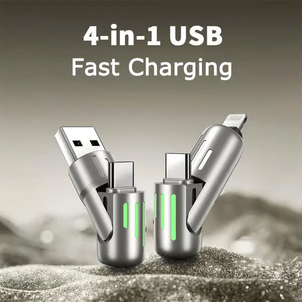 Frendorf | Schnelles 4-in-1 USB-Kabel – Universell & Langlebig