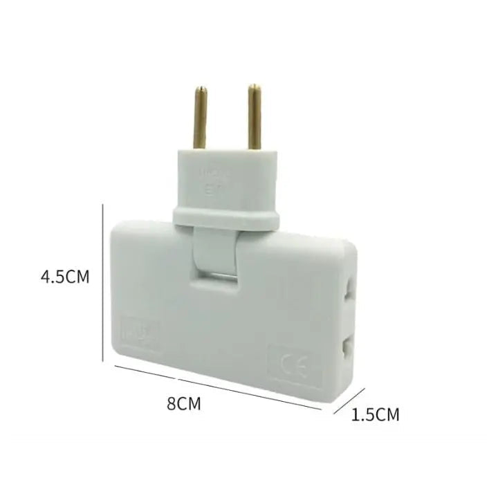 Frendorf | 180° Drehbares Kompakt 3-Wege-Steckdosenadapter