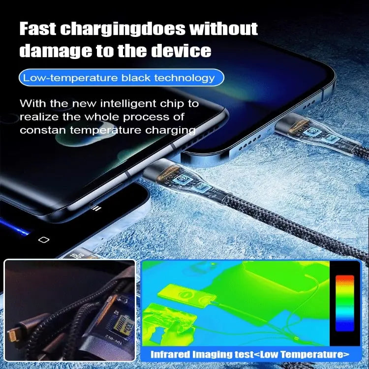 Frendorf | 3-in-1 Schnellladekabel mit LED-Anzeige