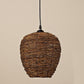 Frendorf | RattanDome Retro Pendelleuchte | Handgewebtes Rattan-Design | 1-Licht | Natürliche Wohnbeleuchtung