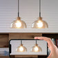 Frendorf | LumaCrystal Nordic Pendelleuchte | Klar geriffeltes Glas | 1-Licht | Skandinavisches Design | Deko für Zuhause