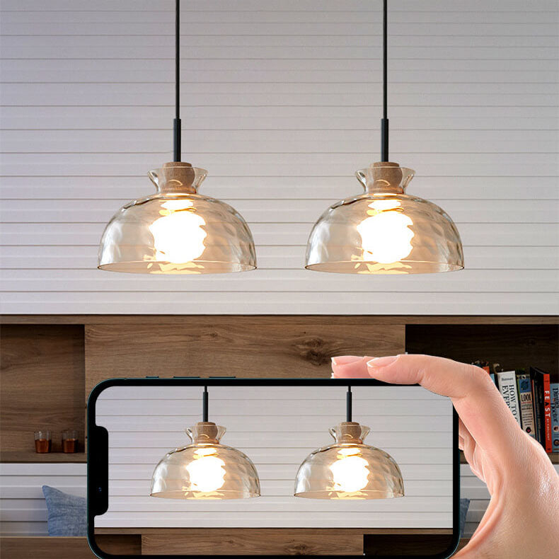 Frendorf | LumaCrystal Nordic Pendelleuchte | Klar geriffeltes Glas | 1-Licht | Skandinavisches Design | Deko für Zuhause