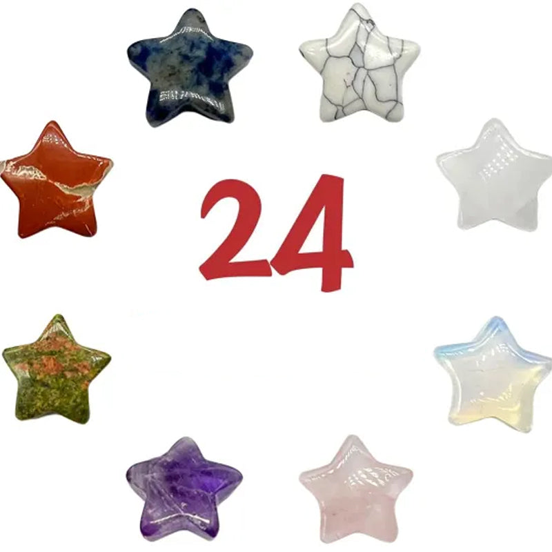 Frendorf | 24 Stück Valentinstagskarten mit sternförmigen Kristallen