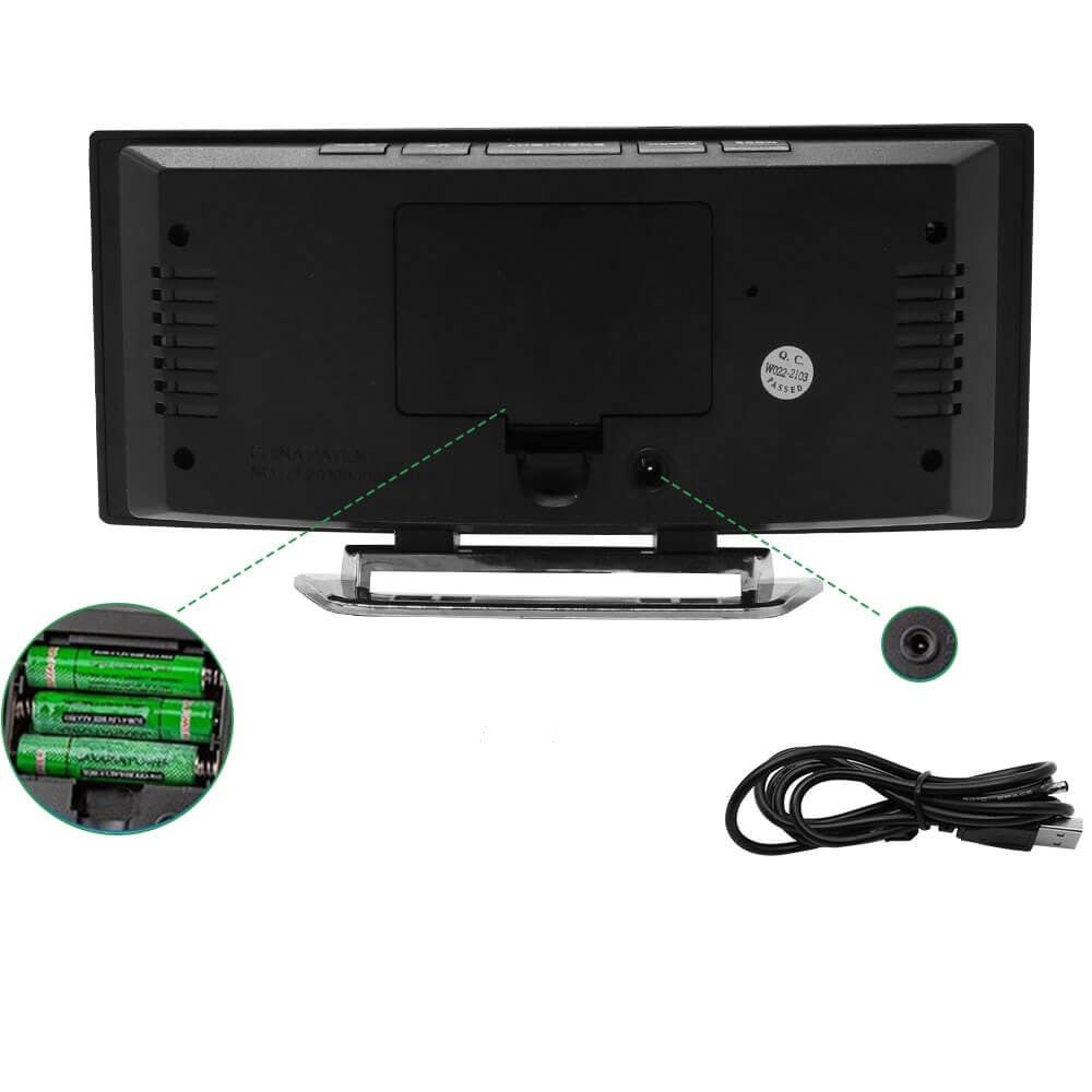 Gebogene LED Digitalwecker - Rass