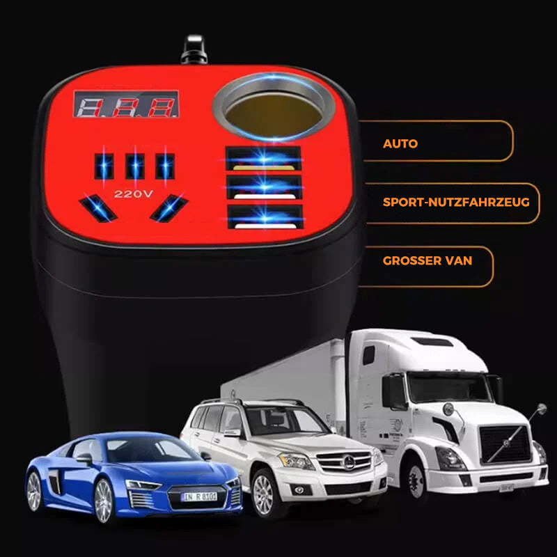 Frendorf | Automontiertes Becherladegerät mit Wechselrichter-Konverter