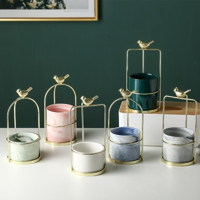 Frendorf | Blumenpflanzgefäße mit Vogel-Design für stilvolle Dekoration