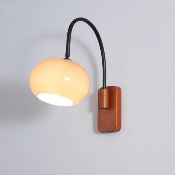 Frendorf | GlareFlex Bauhaus Glas-Wandleuchte | Drehbare LED-Leuchte | Modernes Wand-Design