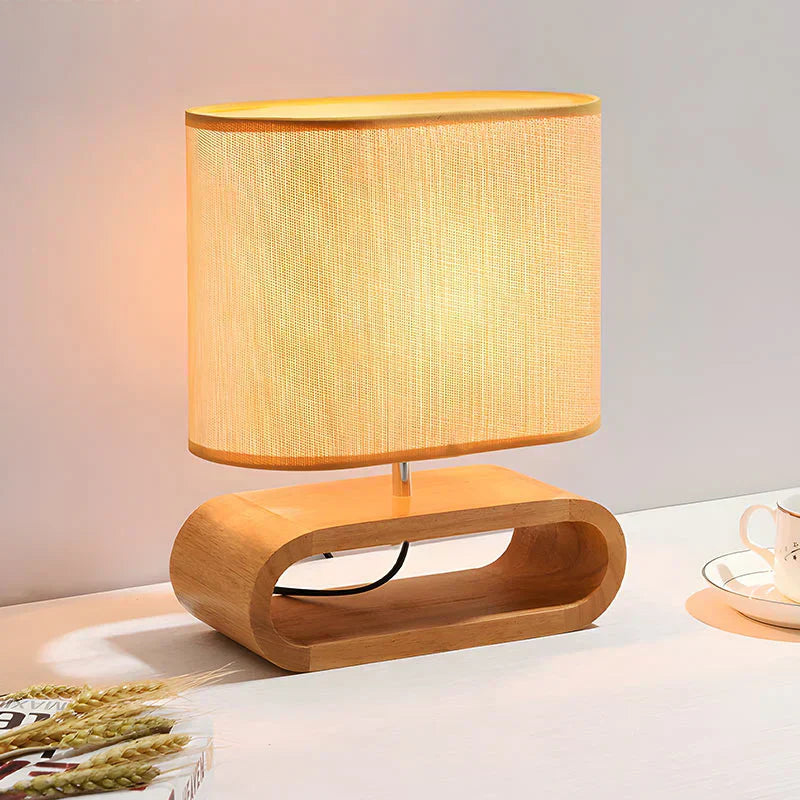 Frendorf | LumiWood – Moderne Tischlampe mit einzigartigem Holzfuß