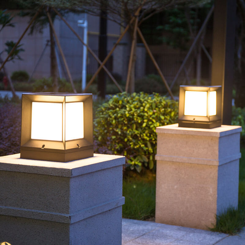 Frendorf | LumeEdge LED Solarleuchte | Quadratisches Design | Wasserdicht | Außenbeleuchtung für Rasen & Zaun | Verschiedene Größen