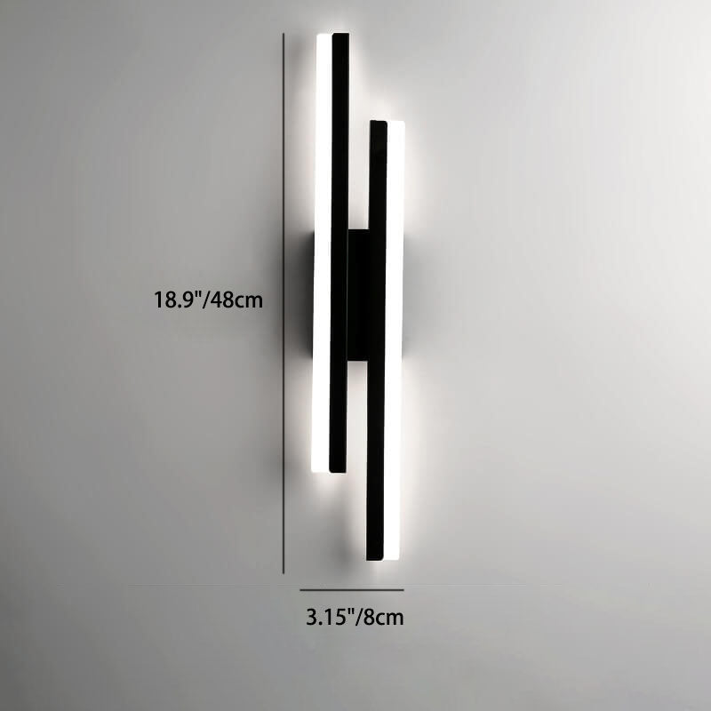 Frendorf | LuxLine Moderne LED Wandlampe | Minimalistisches Design | Eisen & Acryl | Dimmbares Licht