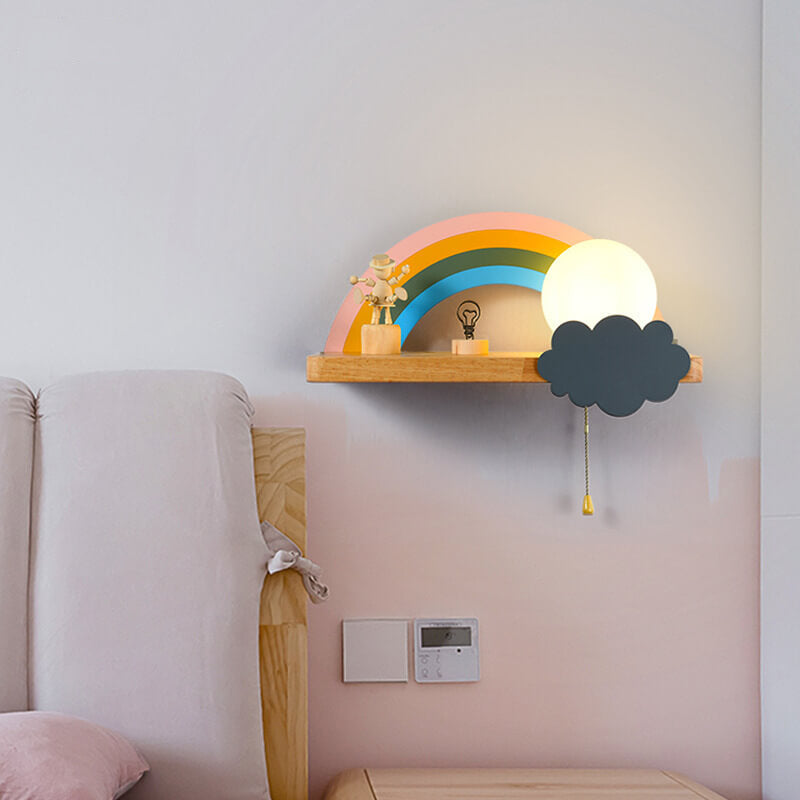 Nordic Cartoon Rainbow 1-Licht Wandlampe